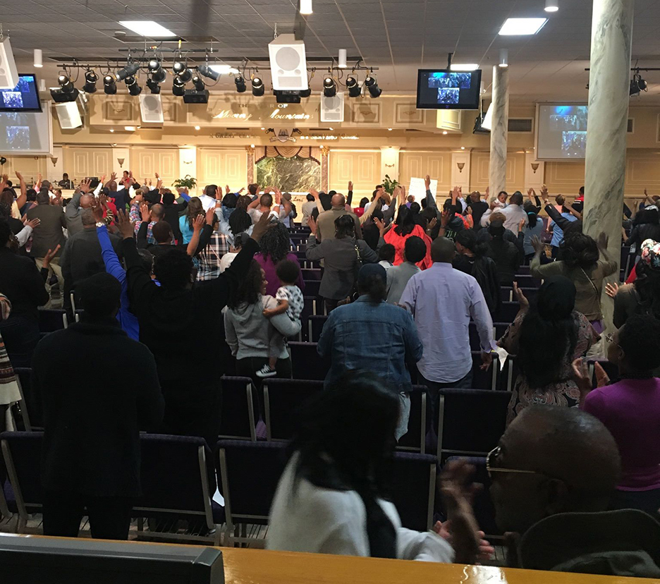 Last night prayer at Spirit of Faith